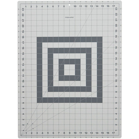 Front side of Fiskars gray self-healing cutting mat for fabric