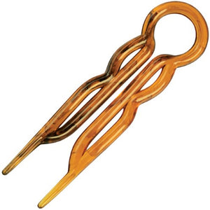 Brown Plastic Hairpins 094010