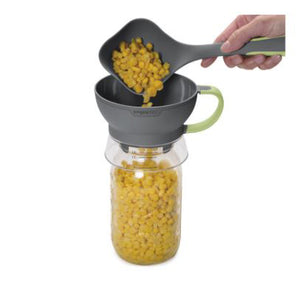 Wide-Scoop Ladle Filling Jar with Corn