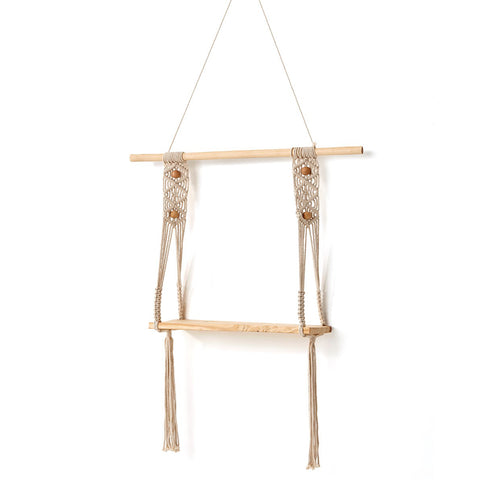 Macrame Wall Hanging with Shelf 097431