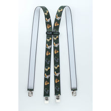 Horses on olive color suspenders