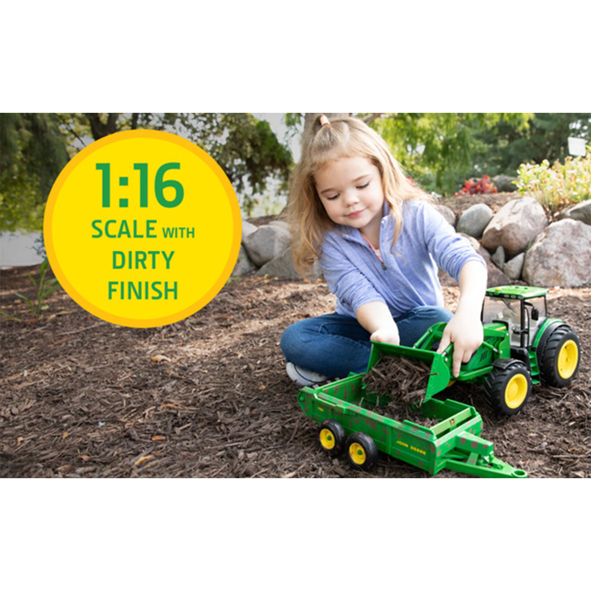 ERTL 1 16 John Deere 6210R Tractor with Spreader 45960 Good s Store Online