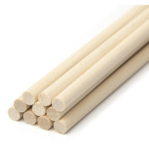10 pack natural wood dowel rods