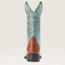 Back of Round Up Wide Square Toe Fashion Western Boot