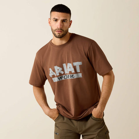 front, Men's Rebar Cotton Strong Duct Logo T-Shirt 10071367