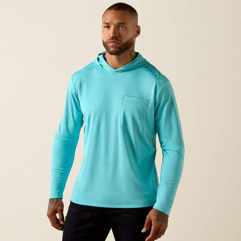 aqua, Men's Rebar Sunblocker Hooded T-Shirt 10048978
