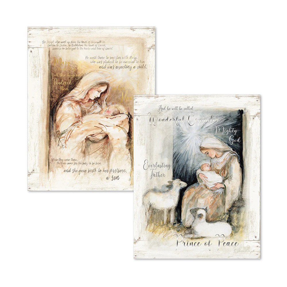 Lang Prince Of Peace Weihnachtskarten Set | 18 Karten + 19 Umschläge | Sortierte Designs | Leinengeprägtes Papier