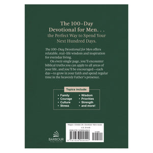The 100-Day Devotional for Men 9781636094540 back cover