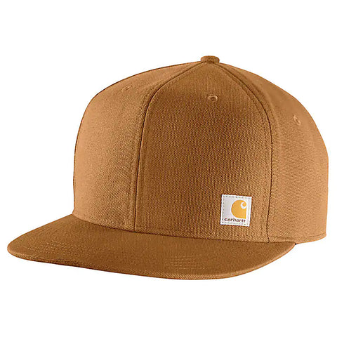 Carhartt Brown Men's Firm Duck Flat Brim Cap 101604-211