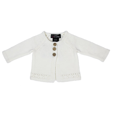 white, Infant Girls' Dot Cardigan 1019