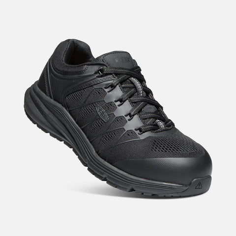 Keen women's Vista Energy carbon-fiber safety toe work sneaker in black & raven