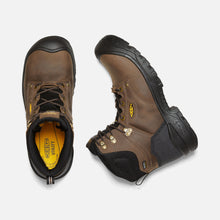 Keen men's Independence 6 inch waterproof carbon-fiber safety toe work boot, top view
