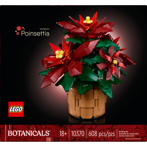 LEGO Icons Poinsettia Plant Building Set and Centerpiece Table Decoration 10370