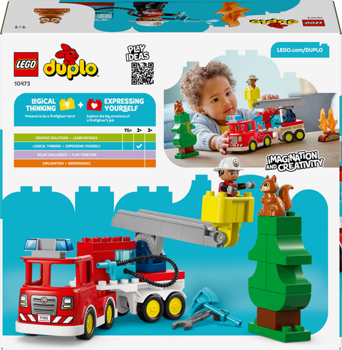 LEGO Fire Truck with Hose and Firefighter 10473