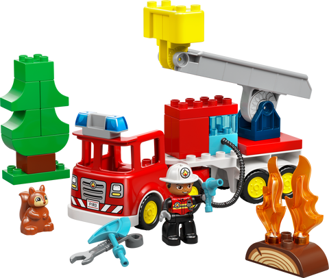 LEGO Fire Truck with Hose and Firefighter 10473