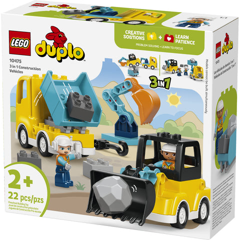 LEGO DUPLO Town 3 in 1 Construction Vehicles Toys 10475