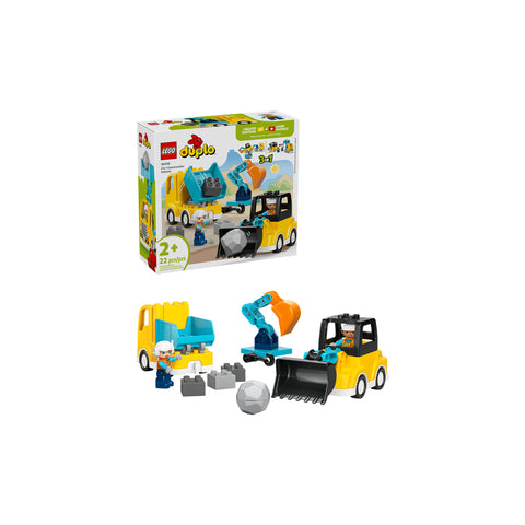 LEGO DUPLO Town 3 in 1 Construction Vehicles Toys 10475