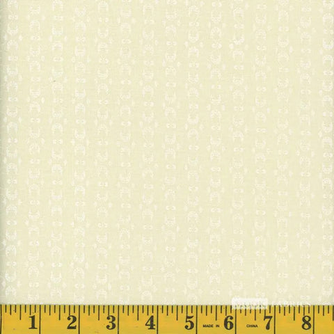 Tone on Tone Clover Ivory Cotton Fabric