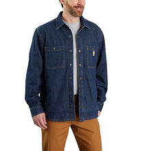 Men's Denim Fleece-Lined Snap-Front Shirt Jac 105605