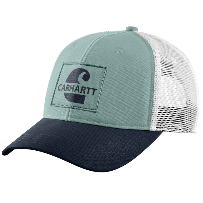 Carhartt Canvas Mesh-back Logo Graphic cap in blue surf
