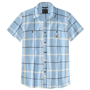 Moonstone Men's Rugged Flex Short-Sleeve Plaid Shirt 105701-HA9