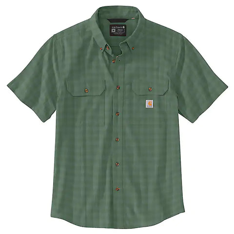 Jade Men's Midweight Short-Sleeve Plaid Shirt 105702-L08