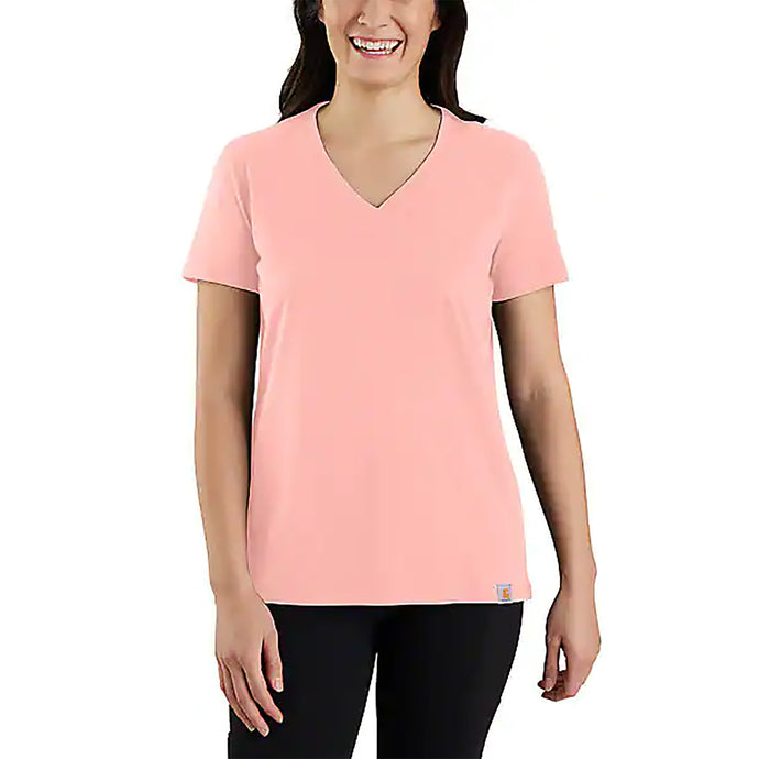 Cherry Blossom Women's Solid Short-Sleeve V-Neck T-Shirt 105739-P36