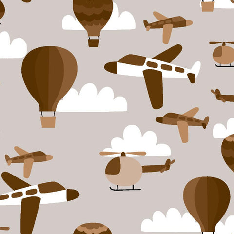 Air Travel Cotton Flannel Fabric 1063-90