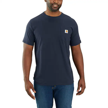 Navy Carhartt Force Short-Sleeve Pocket T-Shirt
