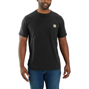 Black Carhartt Force Short-Sleeve Pocket T-Shirt