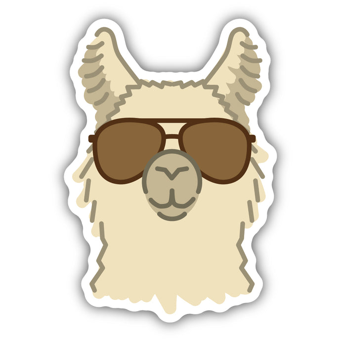 Llama Wearing Sunglasses Sticker 1068-LSTK