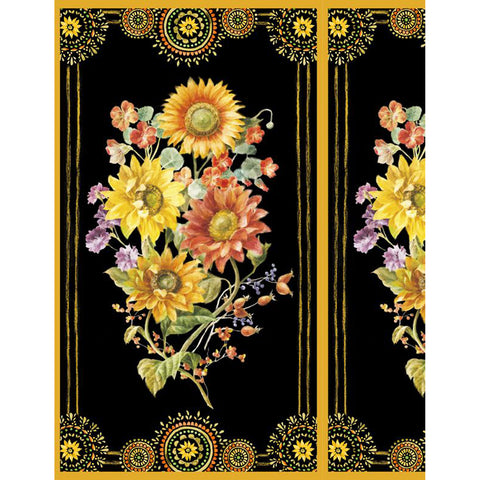 Wilmington Prints Harvest Gold Collection Cotton Fabric Panel 1077-89262-958