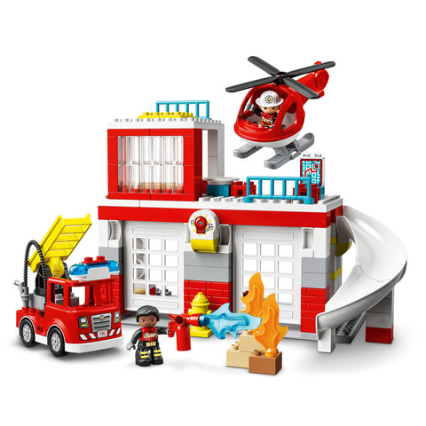 LEGO DUPLO Rescue Fire Station & Helicopter 10970 Building Toy 