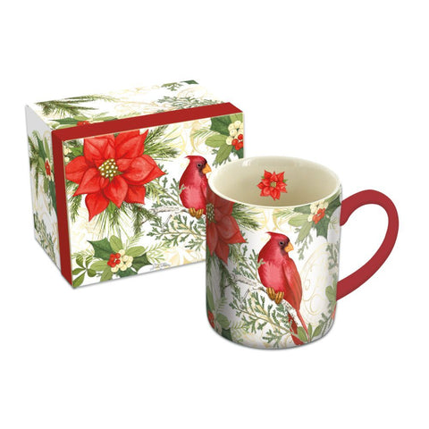 Poinsettia Cardinal Ceramic Mug 10995021240