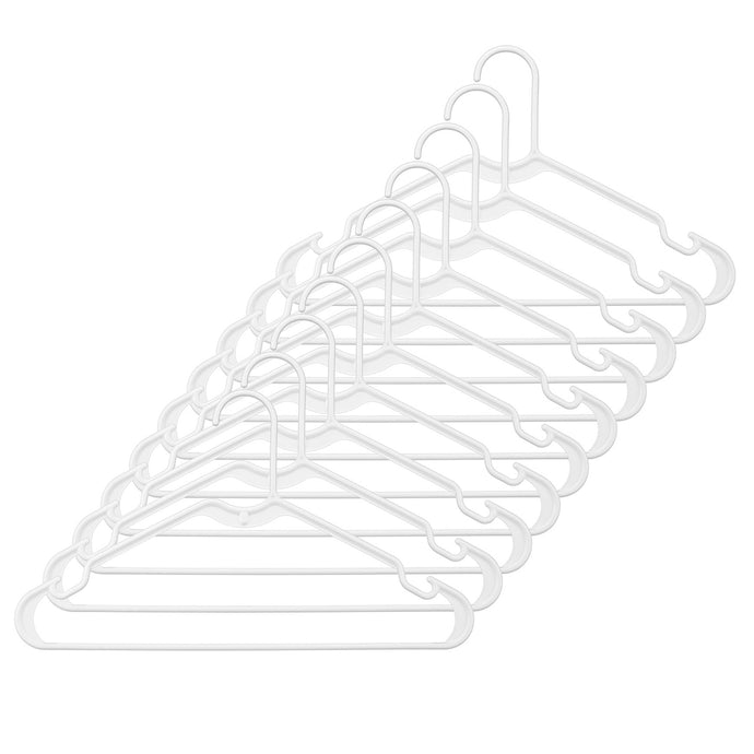White Plastic Hangers, 10 pack 6345-8701-10