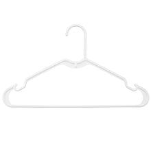 White Plastic Hangers, 10 pack 6345-8701-10 close up