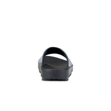 Oofos Ooahh Luxe Slide Sandal in frost heel view