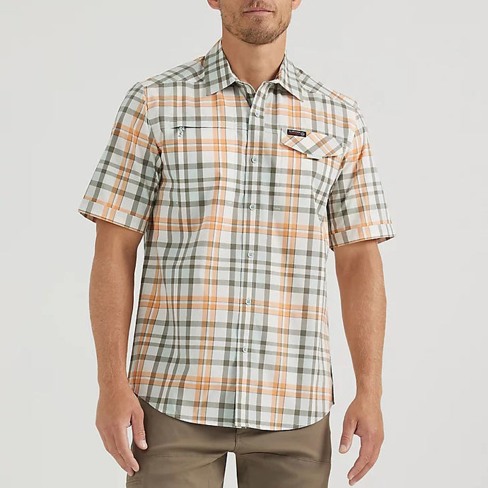 Keystone Plaid Asymmetrical Zip Pocket Plaid Shirt