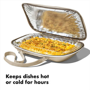 Keeps Dishes Hot or Cold for Hours