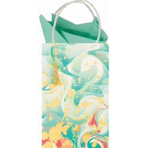 Marble Madness Seafoam Minikin Tote Gift Bag 116-3827