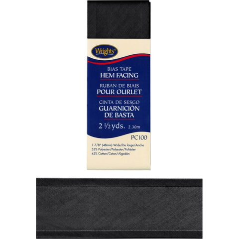 Black Bias Tape Hem Facing 117100-0031