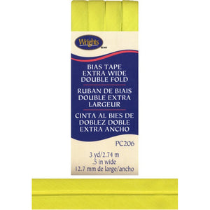Citron Bias Tape Extra Wide Double Fold 117206-2304