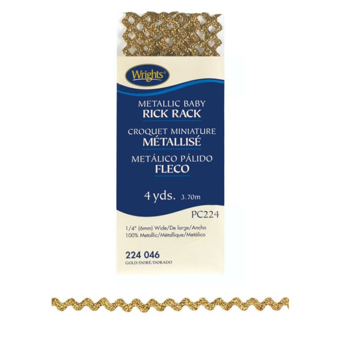 Gold Metallic Baby Rick Rack 117224-0046