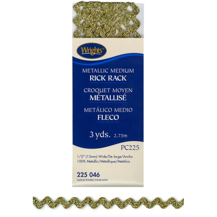 Gold Metallic Medium Rick Rack 117225-0046