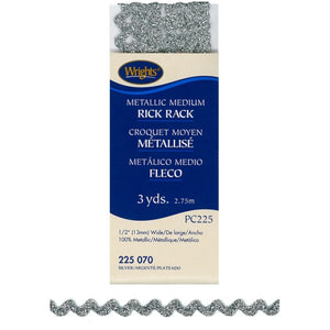 Silver Metallic Medium Rick Rack 117225-0070