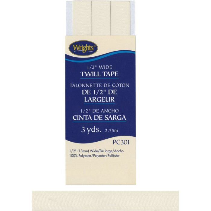 Wrights - Extra Wide Double Fold Bias Tape - 1/2 inch