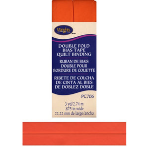 Orange Double Fold Bias Tape Quilt Binding 117706-0058