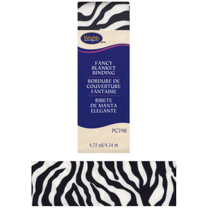 Zebra Fancy Blanket Binding 117798-2110