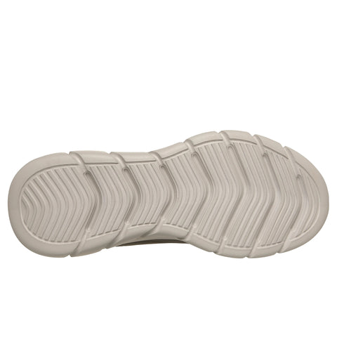 Sole of Skechers men's BOBS Sport B Flex Arctic Edge shoe in DarkTaupe