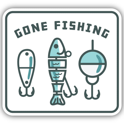 Gone Fishing Sticker 1182-LSTK